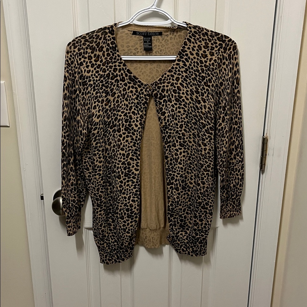 Scott Taylor Leopard Print Cardigan